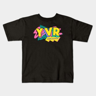 Vancouver, British Columbia Retro 90s Logo Kids T-Shirt